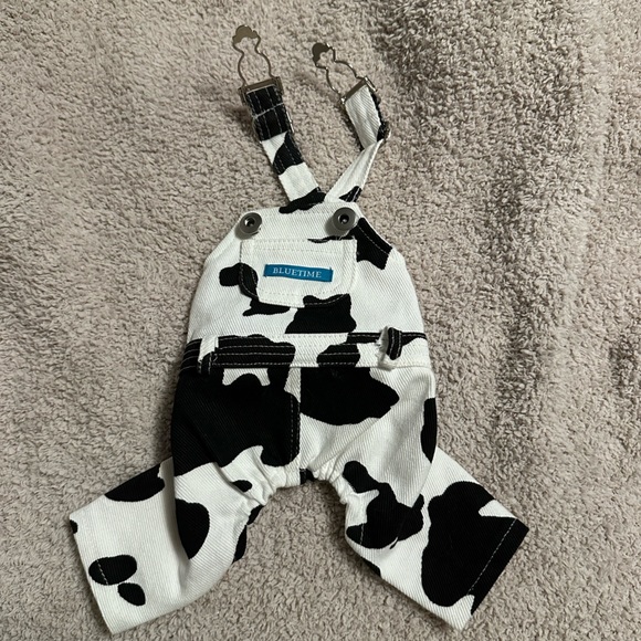 Dog Cow Print Overalls Puppy Chihuahua XS - Picture 4 of 8